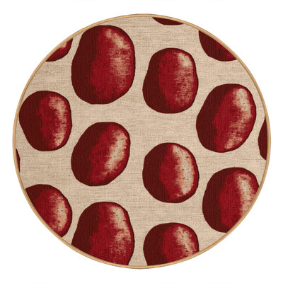 Washable Potato Red Vegetables Area Rug
