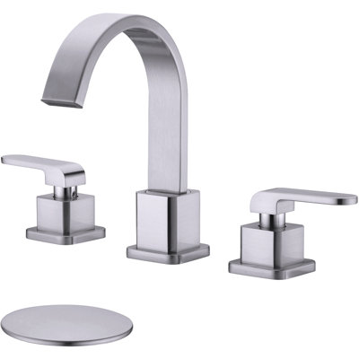 2-handle Bathroom Faucet with Drain Assembly