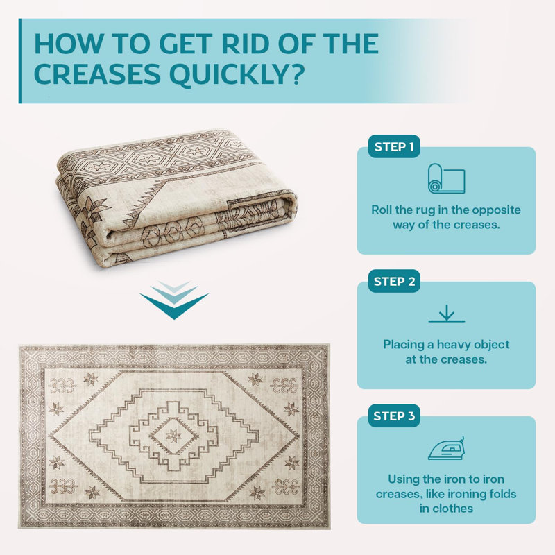 Traditional Aubusson Cashmere-Feel Area Rug & Runner, Non-Slip Washable Living Room Carpet, Rectangle 120 x 170 cm