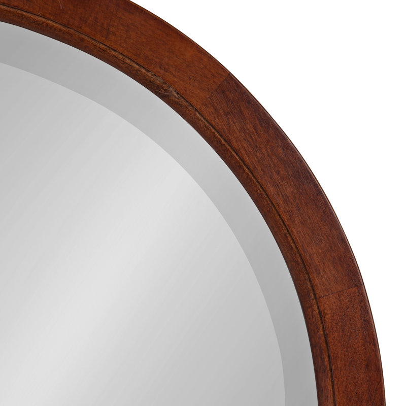 Miroir décoratif biseauté Hogan, Noyer brun, 18 po x 18 po