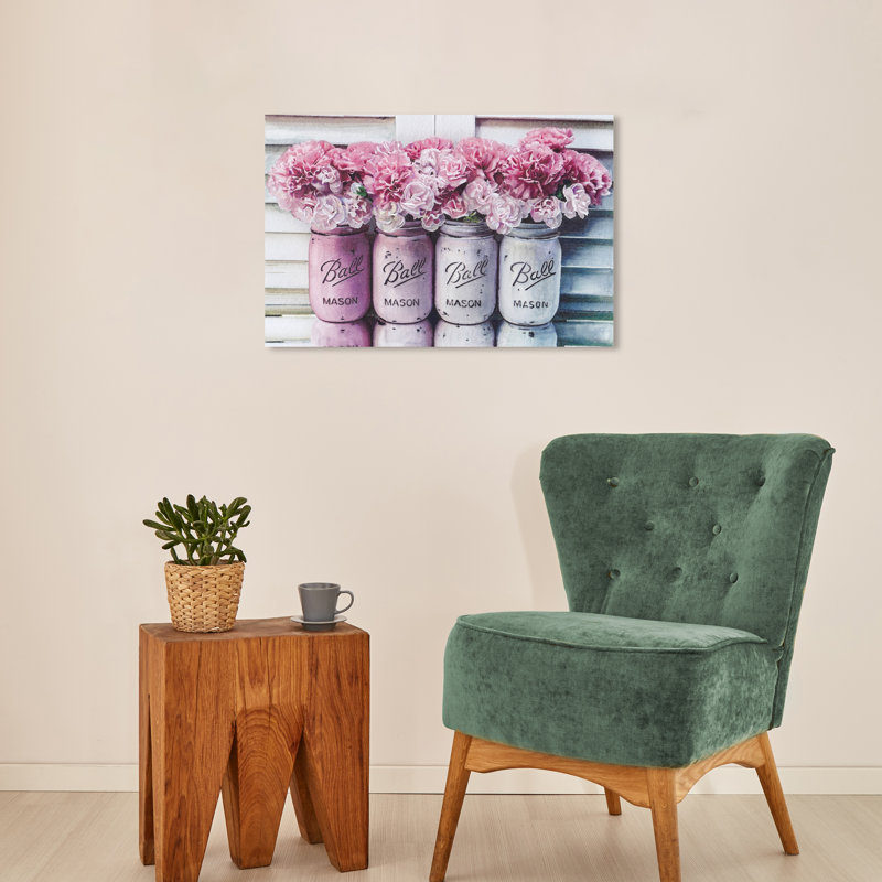 " Mason Jars " by Wynwood Studio, 16" H x 24" W x 0.8" D