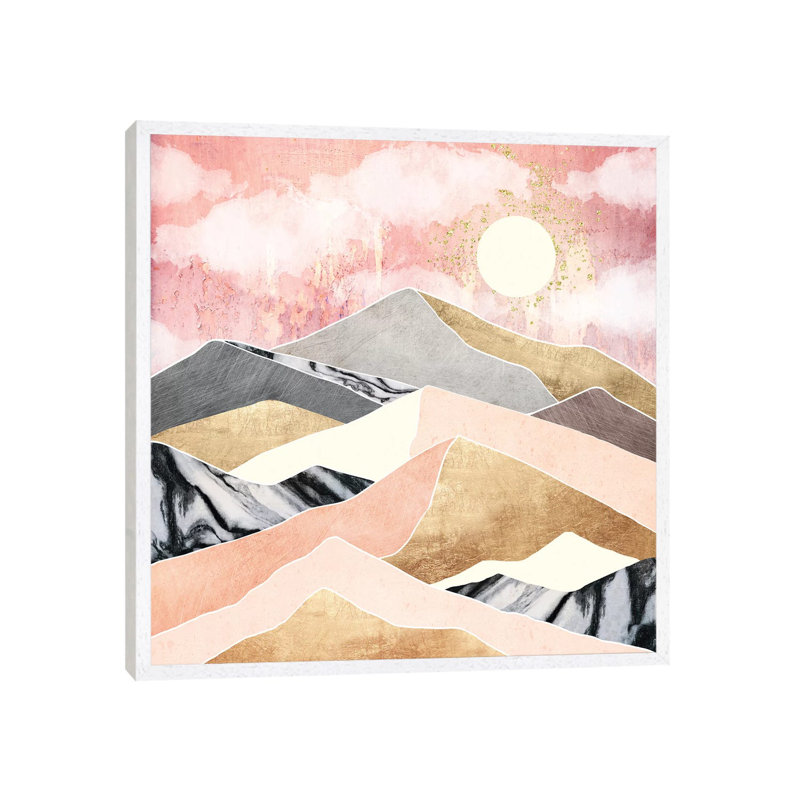 Summer Sun - Print on Canvas, 45.72 cm H x 45.72 cm W, White Framed