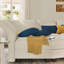 Canapé modulaire de coin en L en chenille avec repose-pieds Ahren-1612285472
