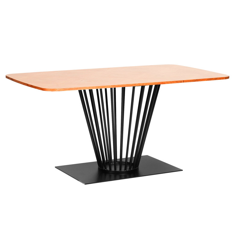 Chambersburg Beech Metal Base Dining Table
