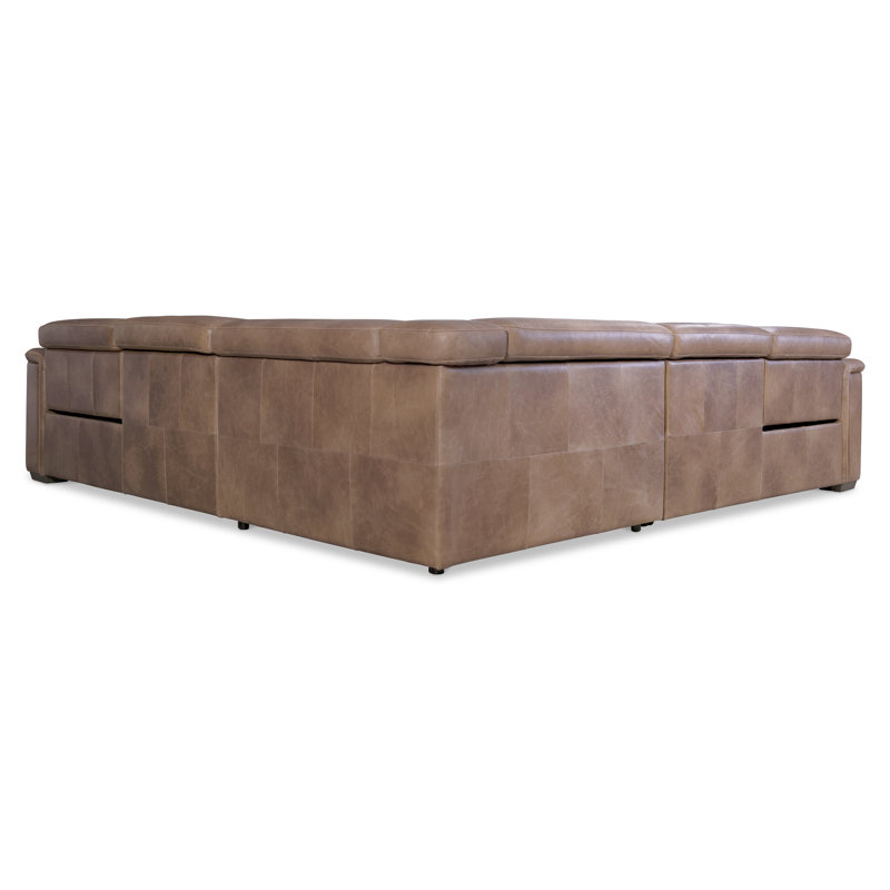 3-Piece Lioni Leather Power Motion Sectional