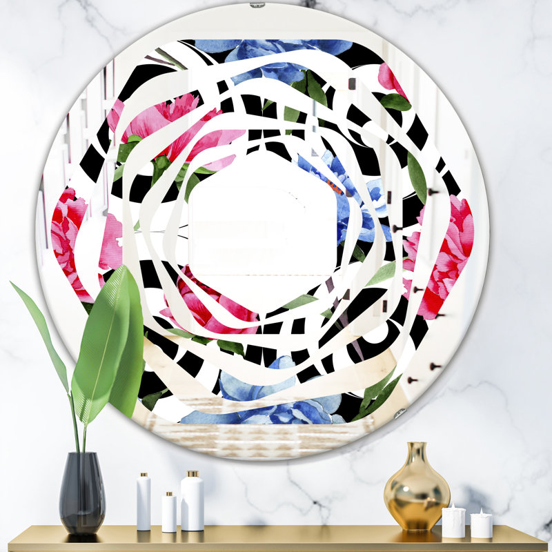 Miroir mural Whirl Floral I, H 24 po x l 24 po