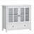 Buffet Cabinet, Retro Style with Double Glass Doors &amp; Bell Handles | E1 MDF | UV Paint Finish