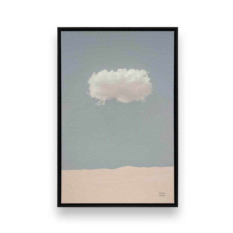 «Solitaire Cloud», reproduction sur toile, Cadre flottant noir satiné, H 48,75 po x l 32,75 po