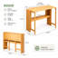 Bureau pliant en bambou