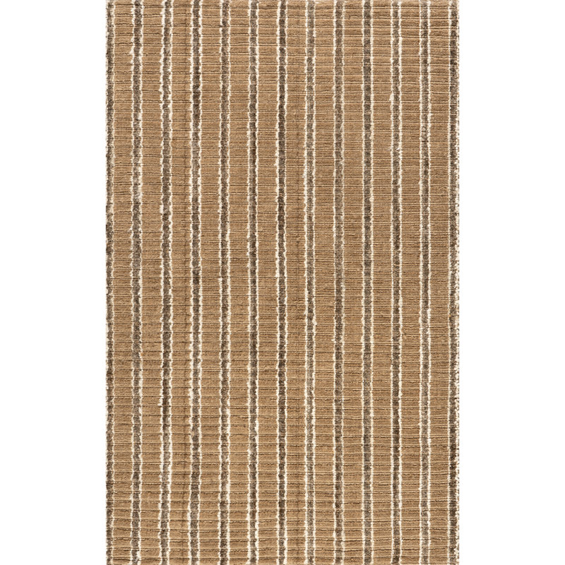 Violeta Striped Jute Area Rug, Rectangle 60" x 96"