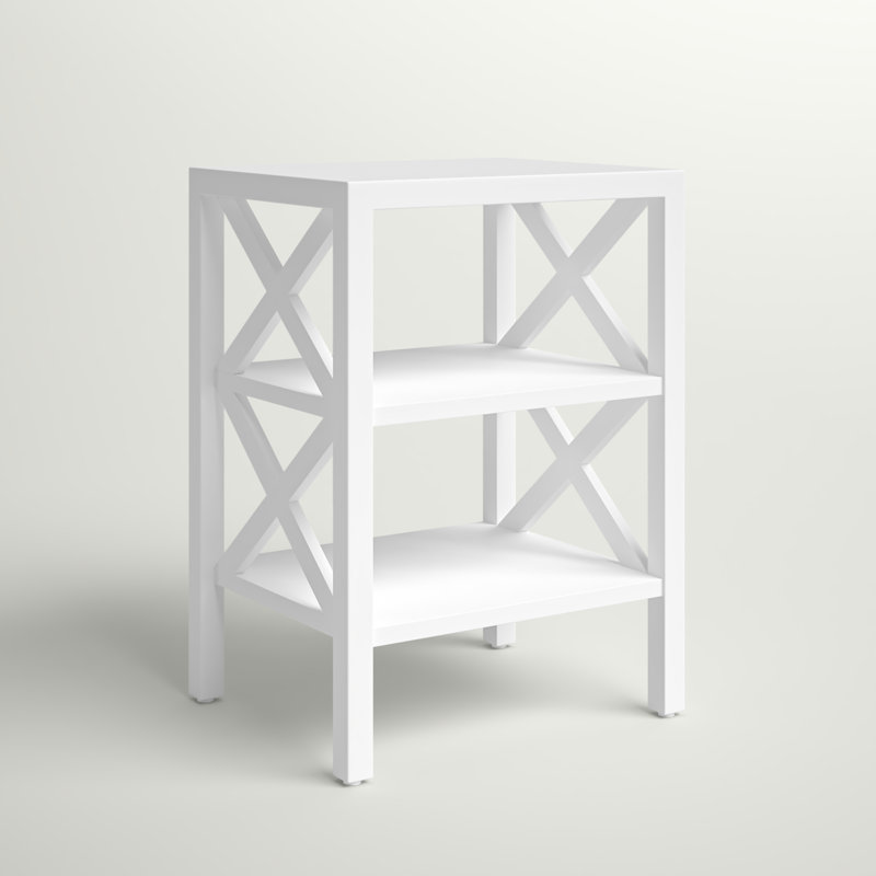 Yosaira Solid Wood End Table, White