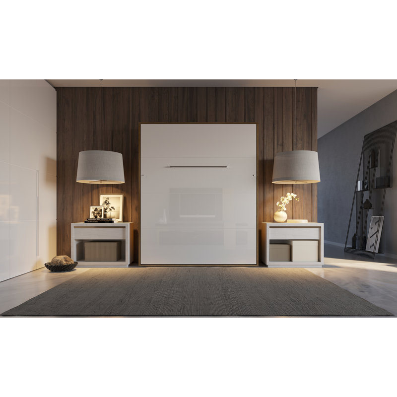 Aubri European Double (140 x 200cm), White/Light Brown, European Kingsize (160 x 200 cm)