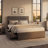 Candler Queen Bed With 4 Drawers And Headboard, Velvet Upholstered Platform Bed, Sturdy Metal & Wooden Slats Support, No Box Spring Needed, Easy Assembly-2000677983-2000677984