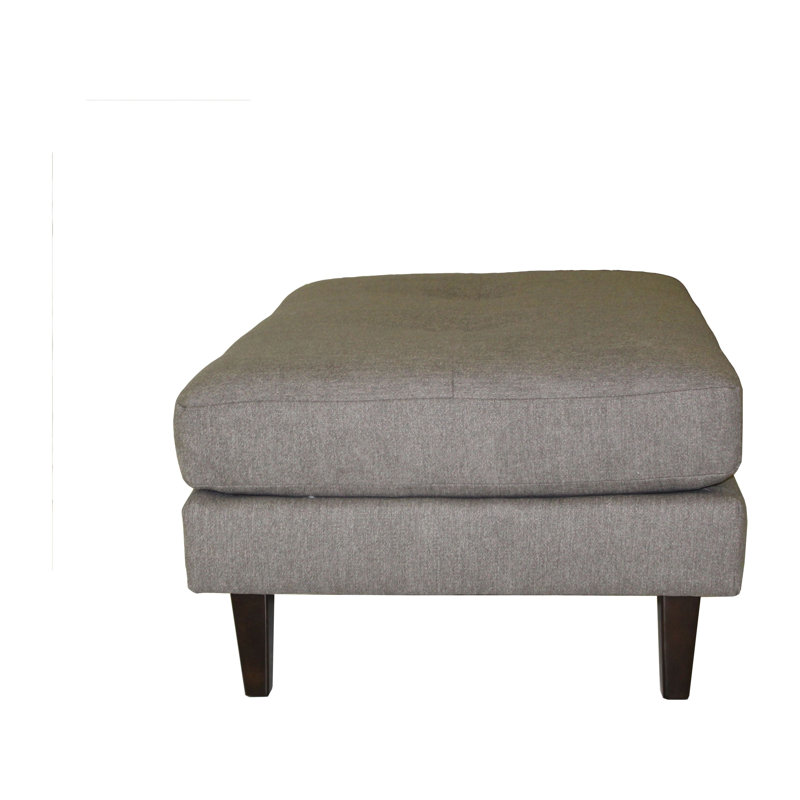 Drita Upholstered Ottoman, Dark Gray
