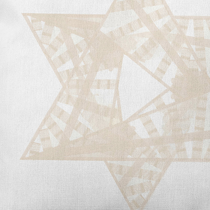 Hanukkah Reversible Throw Pillow, 20" x 20", Cream/Off White