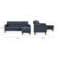 Spearman 3 Seater Chenille Sofa-1932252314
