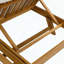 Méridienne en bois d'acacia avec appui-tête et coussin à 3 plis beige de 4 pouces-873742906