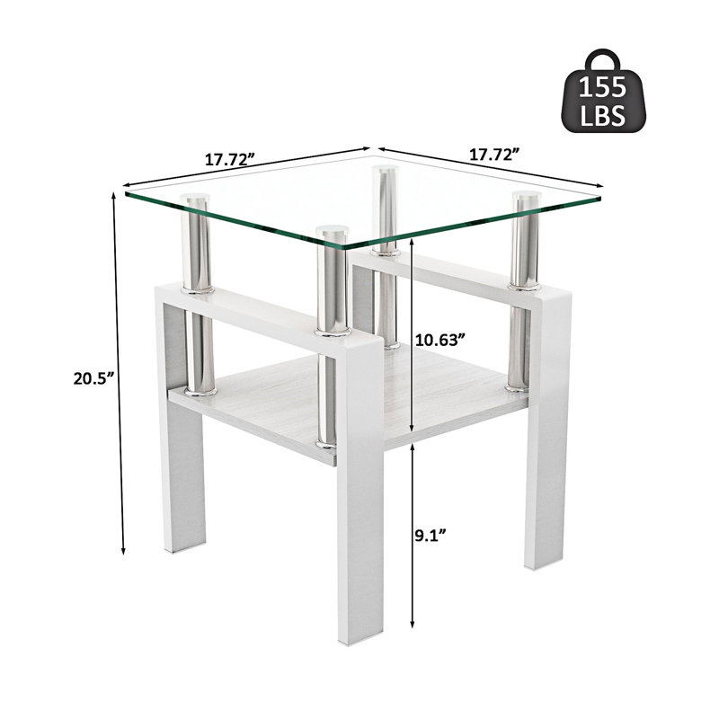 Ensemble de 2 tables basses, Blanc