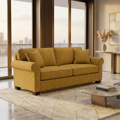 Irlanda Sofa – Made in USA, 5-Day Shipping, Custom Fabric Options, Classic Sofa Wholesale Sofa Furniture - Hepburn Chai Tea - Fabric