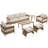 7 Pieces Outdoor Patio Conversation Set-1299540882