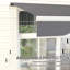 Auvent rétractable de 2,4 m x 2,1 m, auvent de terrasse, abri pare-soleil gris foncé