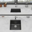 Évier de bar en quartz - Évier de cuisine encastré en granite 17 po x 19 po x 9,65 po