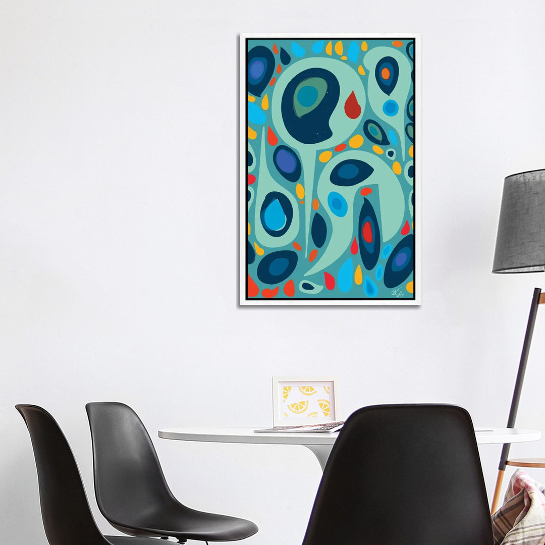 Blue Shapes Of Love von Emmanuel Signorino - Galerie-verpackte Leinwand Giclée auf Leinwand