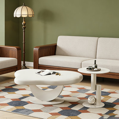 Cloud Shaped Metal Leg Coffee Table