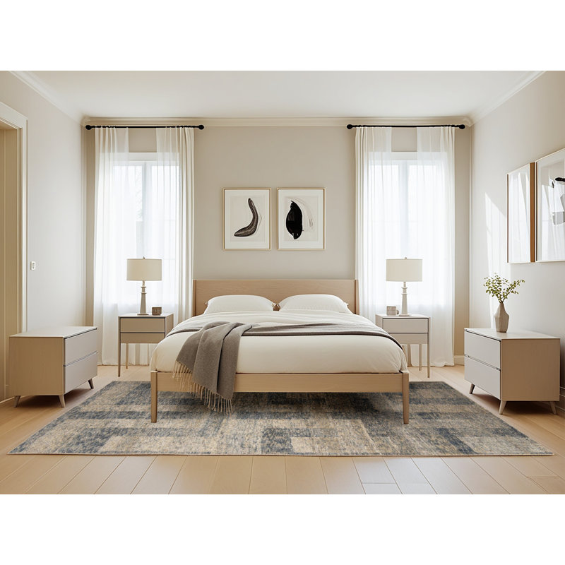 Tapis abstrait moderne 5253, Rectangle de 5 pi x 8 pi