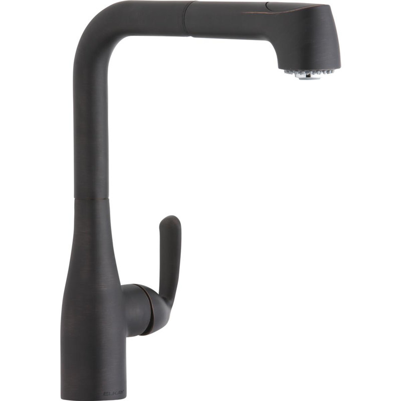 Gourmet Pull Out Single Handle Kitchen Faucet, Oil Rubbed Bronze