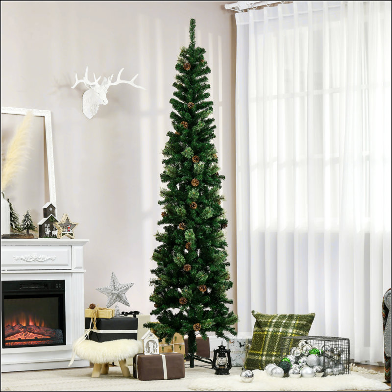 Arbre de Noël artificiel au crayon, H 7,5 pi