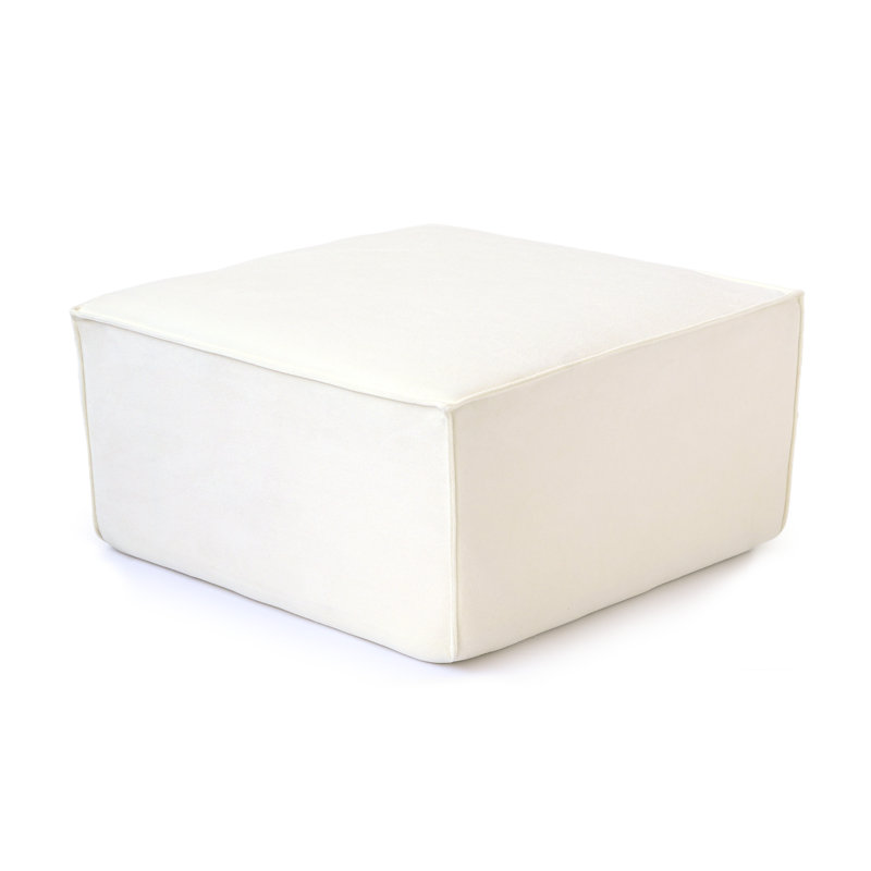 Canapé modulaire rembourré avec repose-pieds, Beige