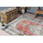 Grand tapis turc vintage rouge audacieux parfait pour égayer votre salon ou votre couloir