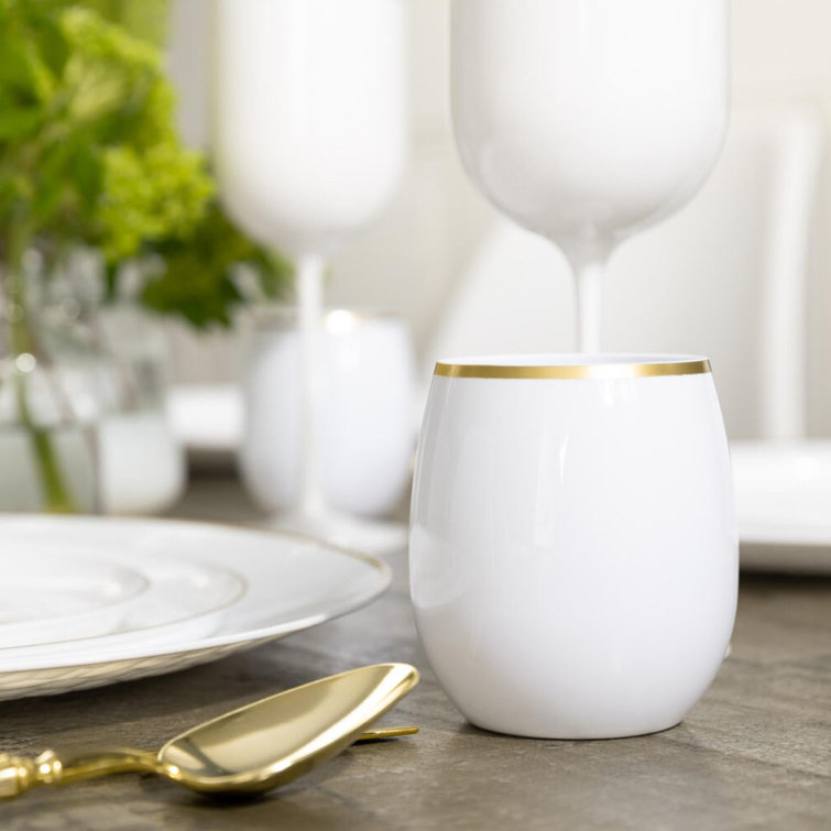 6 Verres à Vin NiHome Sans Pied - Cristal Iridé 295 Ml - Pour Rouge, Blanc, Cocktails - Cadeau Élégant
