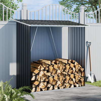 157 W x 71 D Metal Log Store