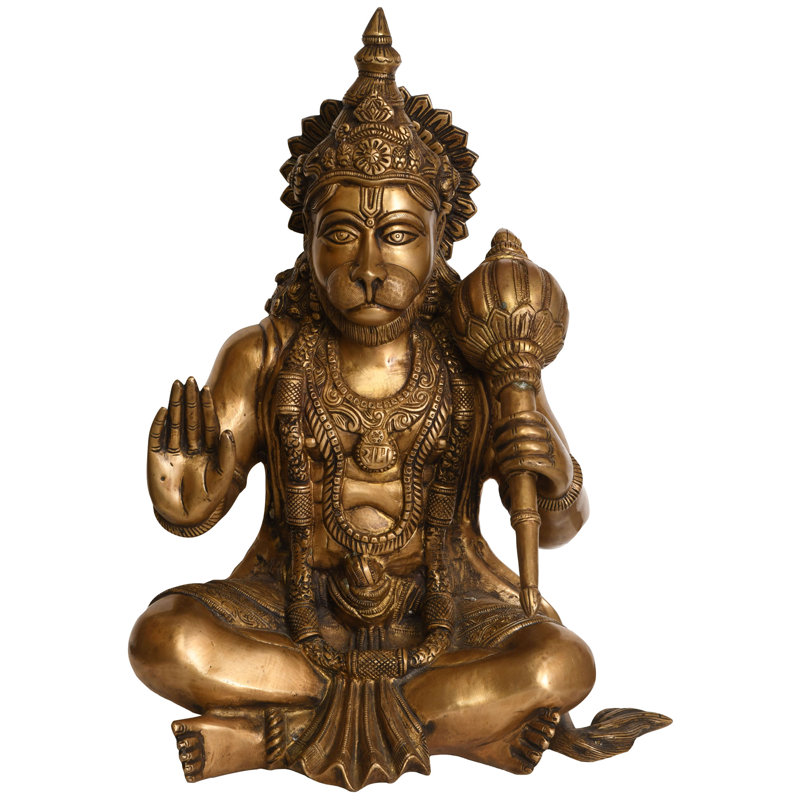 Hanuman dans Yogasana et Abhaya accordant Mudra