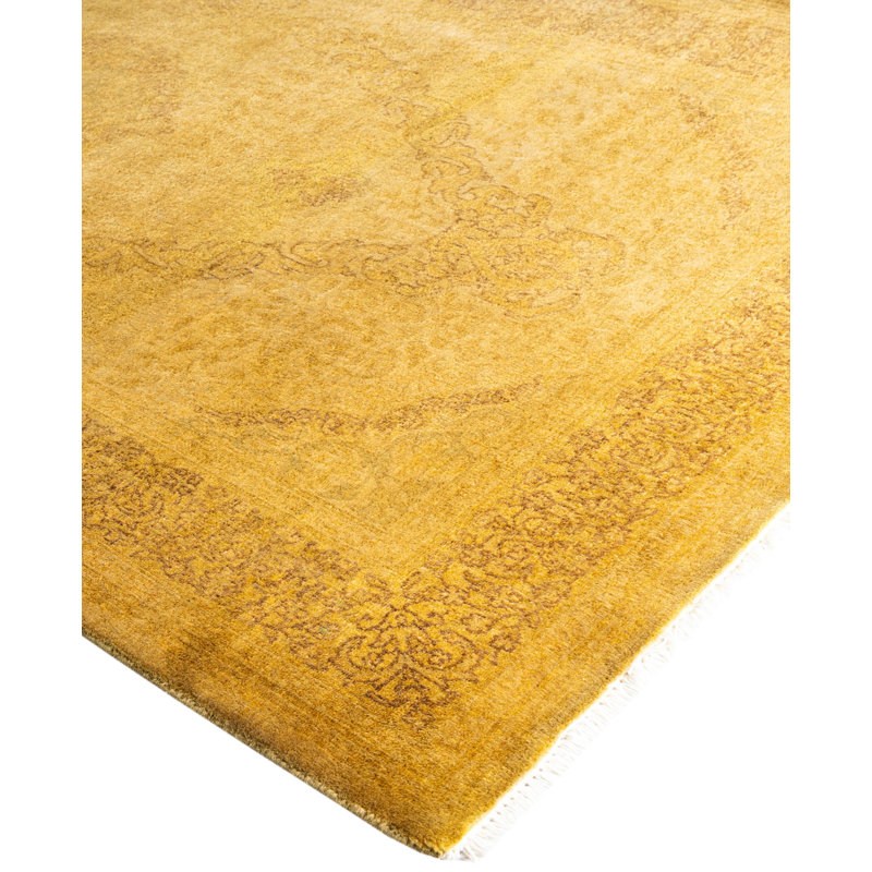 Overdyed One-of-a-Kind 3' 1" X 5' 5" Hand Knotted Area Rug