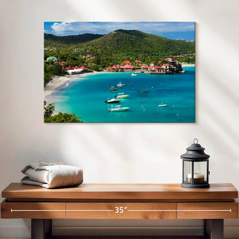 Baie de Saint Jean à Saint-Barth, 16" H x 24" W