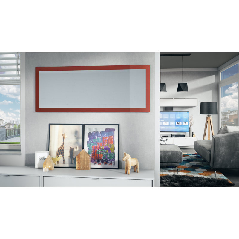Comptche Flat Full Length Mirror, 110cm H x 52cm W, High-Gloss Burgundy