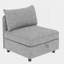 Armless Seat for Modular Sectional Sofa, Convertible Sofa Seat With Storage, Sleeper Sectional Sofa Set, Fabric Flexible Modular Combinations for Living Room(2PCS)-258892993