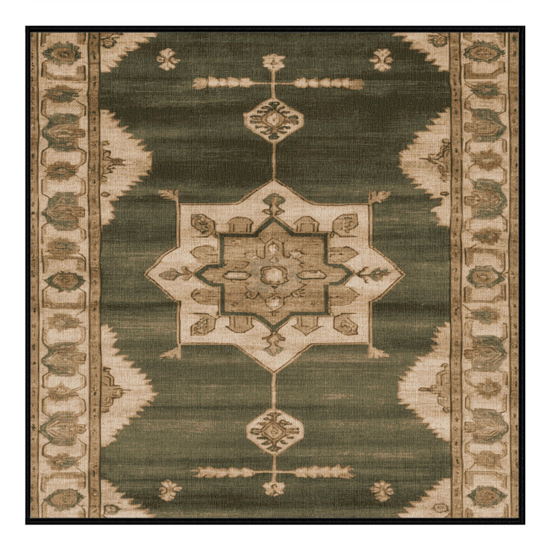 Tapis brun lavable à la machine