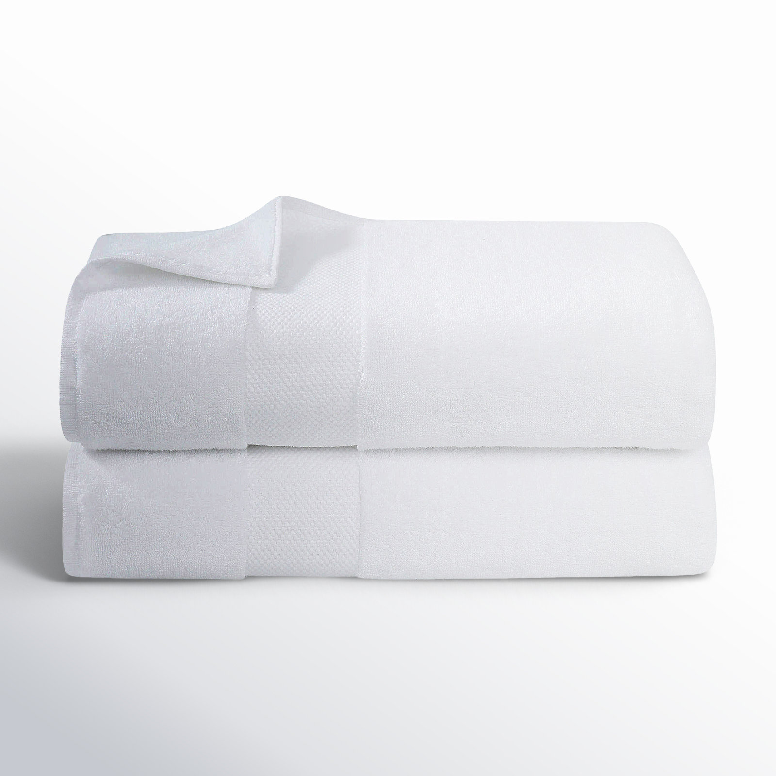Joss & Main 100% Turkish Cotton 2 Piece Bath Sheet, White