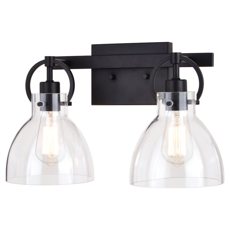Luminaire de meuble-lavabo Ogden, 2 lumières, Noir mat