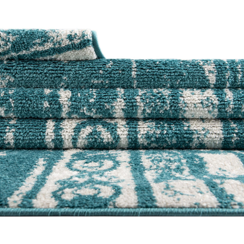 Geometric Indoor Rug, Round 3'