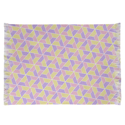 Tapis rose/mauve/jaune trapézoïdals Mcguigan