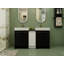 Meuble-lavabo autoportant avec lavabo en résine et armoires de rangement-698963363