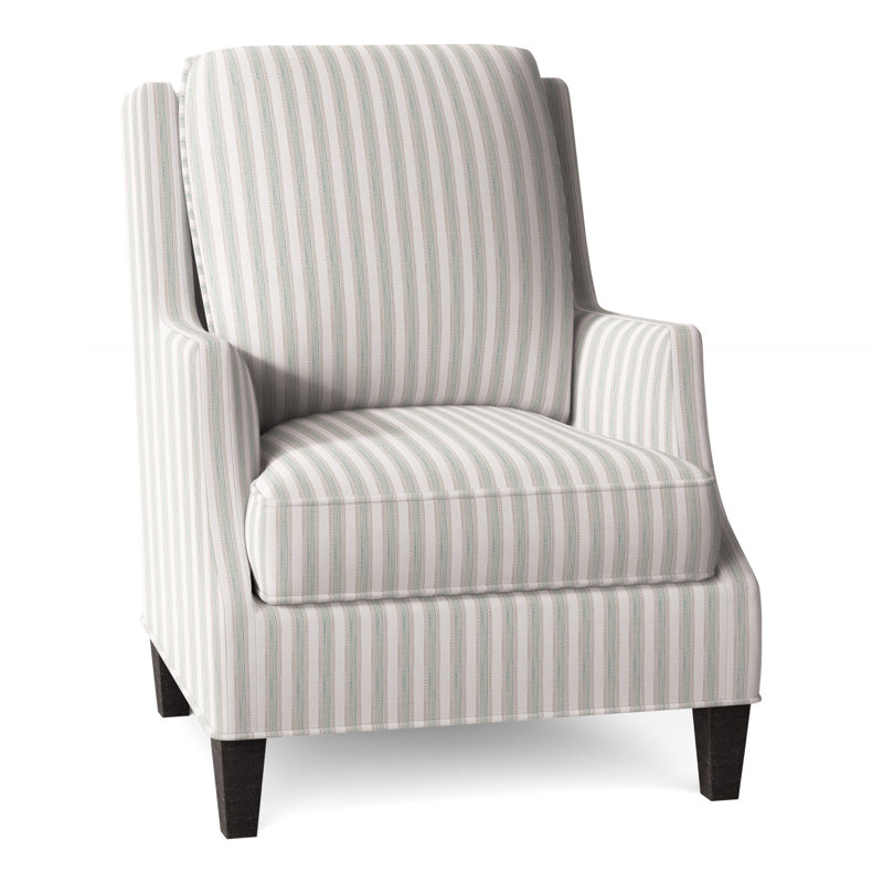 Fauteuil l 31,5 po Savannah, Gris anthracite, Perigold Piccadilly rayé frêne