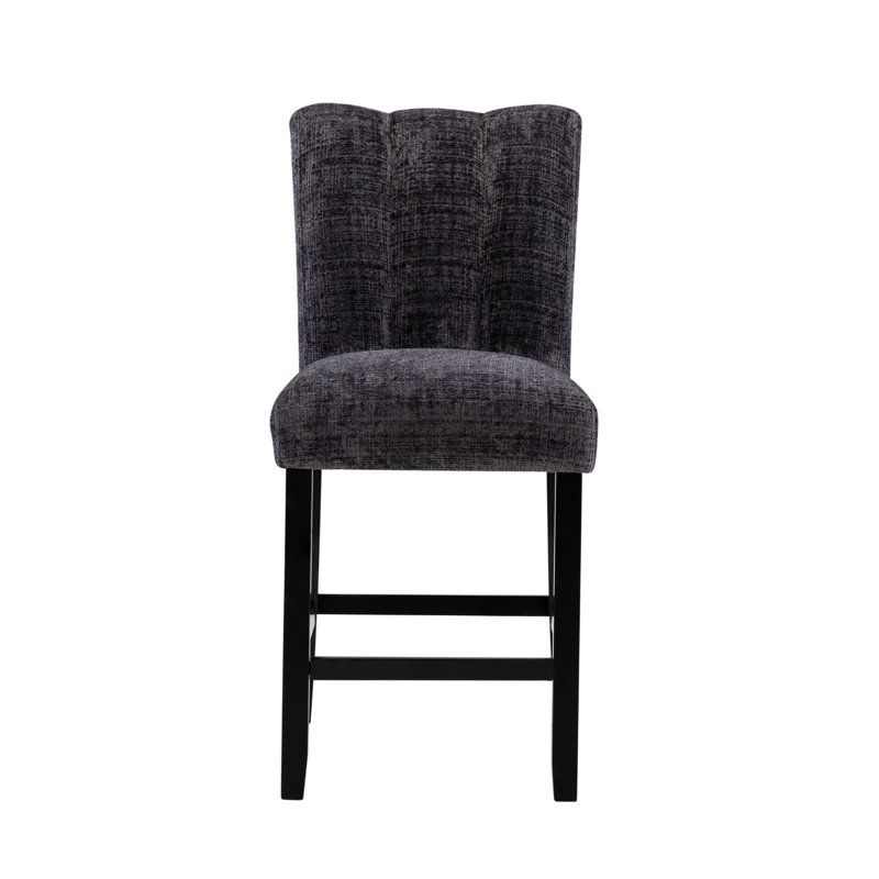 D06 Dark Gray 2pk Bar Stool Set, D06 DARK GREY 2PK BARSTOOL SET