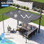 Pavillon de jardin permanent en métal 12 x 10 pi Domi, autoportant ou mural en métal-126652867-126652869