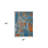 HomeRoots 3' X 5' Navy Blue Orange And Ivory Abstract Washable Indoor Outdoor Area Rug